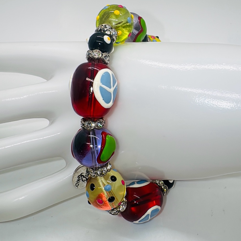 Vintage Kate & Macy art glass bracelet. Size 7